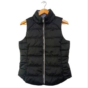 SO Authentic American Heritage sz M Black and Silver Zip Front Puffer Vest